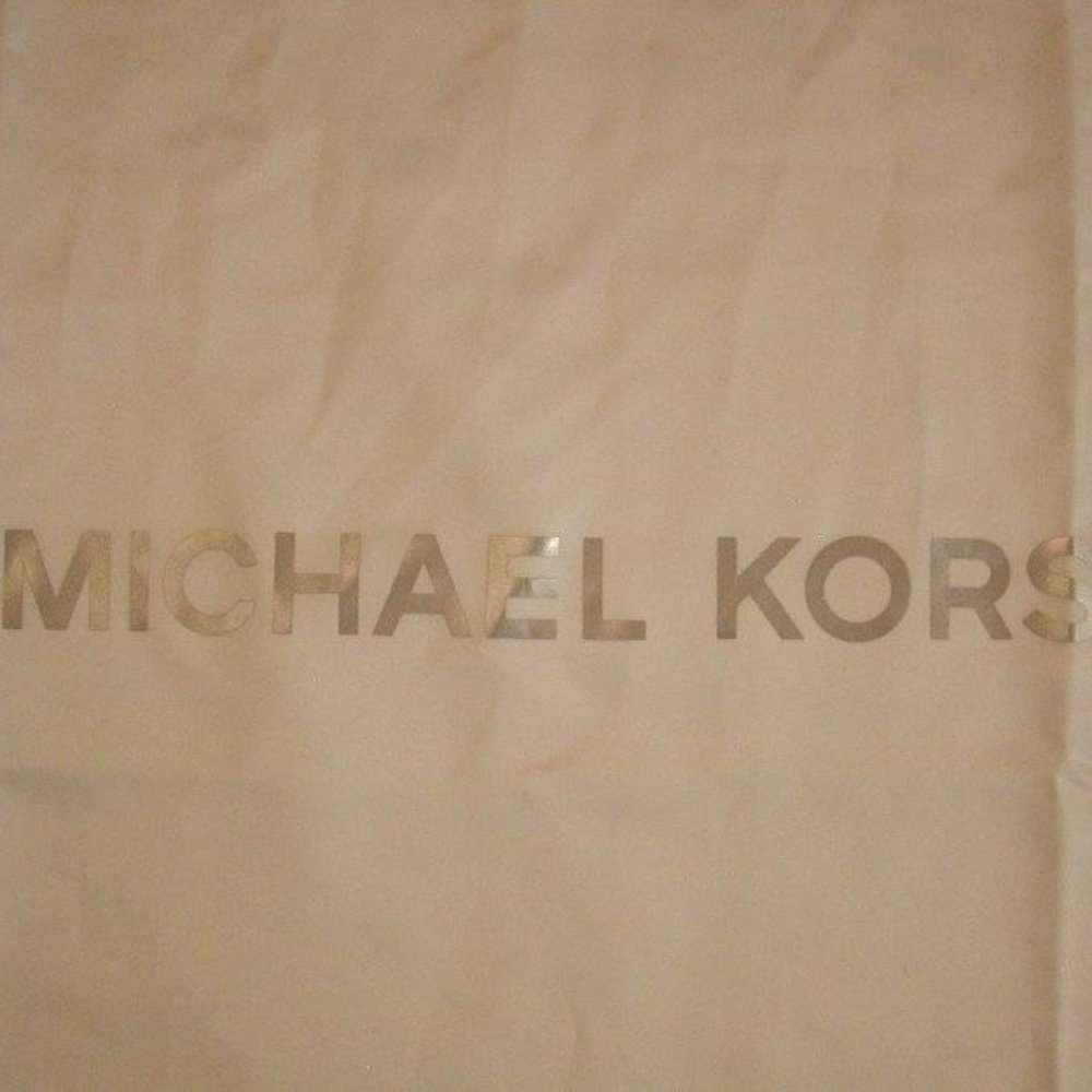 MICHAEL KORS WHITE WITH SILVER LETTERING DRAWSTRING DUST BAG NEW! - Picture 2 of 2